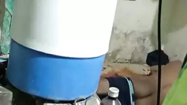 Village girlfriend fucking caught by friend through hole