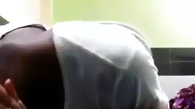 Lonely housewife sex with neighbor after a deep blowjob