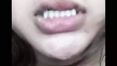 Big boobs horny GF fingering on video call to lover