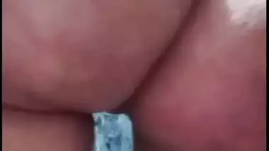 Bhabhi milking breast and fingering pussy viral live