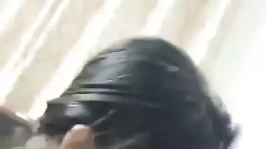 A 21-year-old college girl gives a desi blowjob to her lover